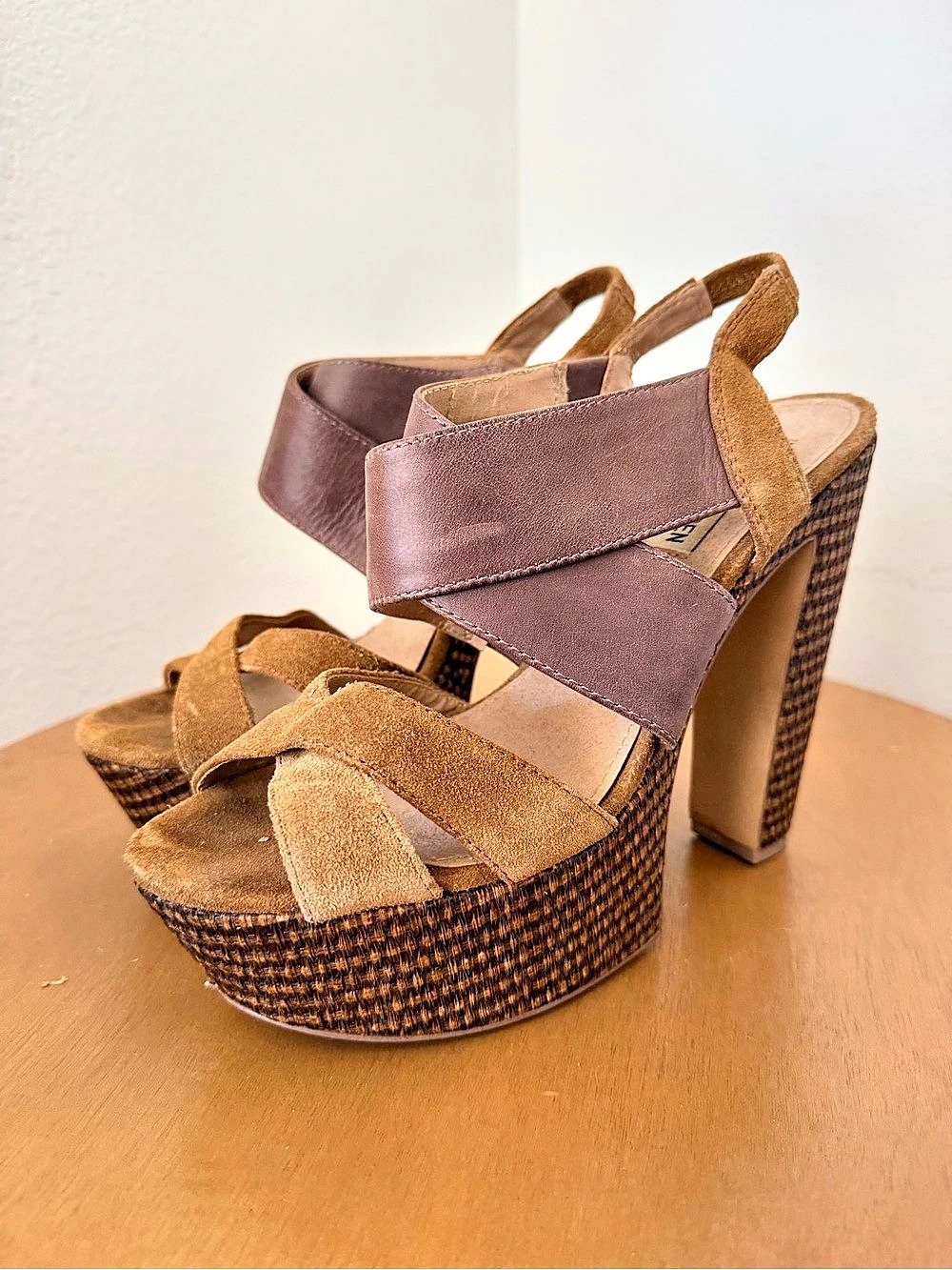 Steve Madden Platform Heels in Brown & Purple